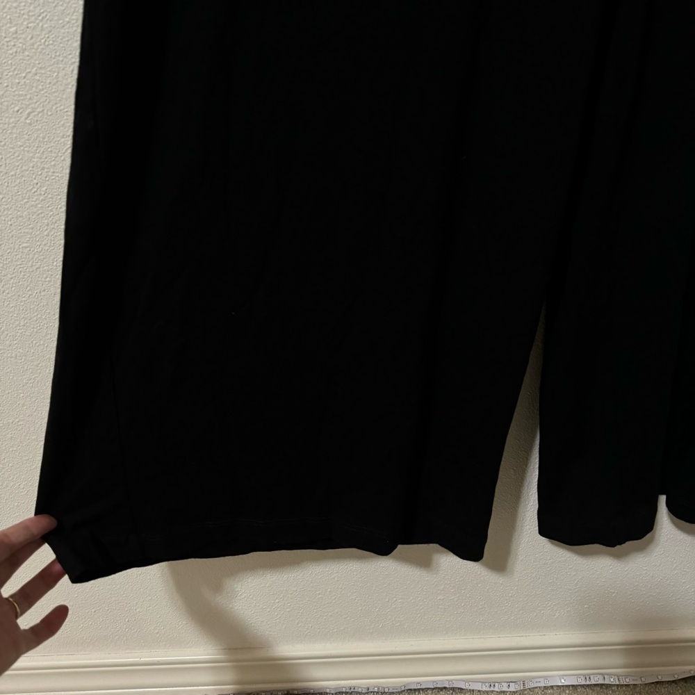 Eileen Fisher Stretch Viscose Jersey Wide Leg Crop Jumpsuit Black Sleeveless-XL - Picture 6 of 8